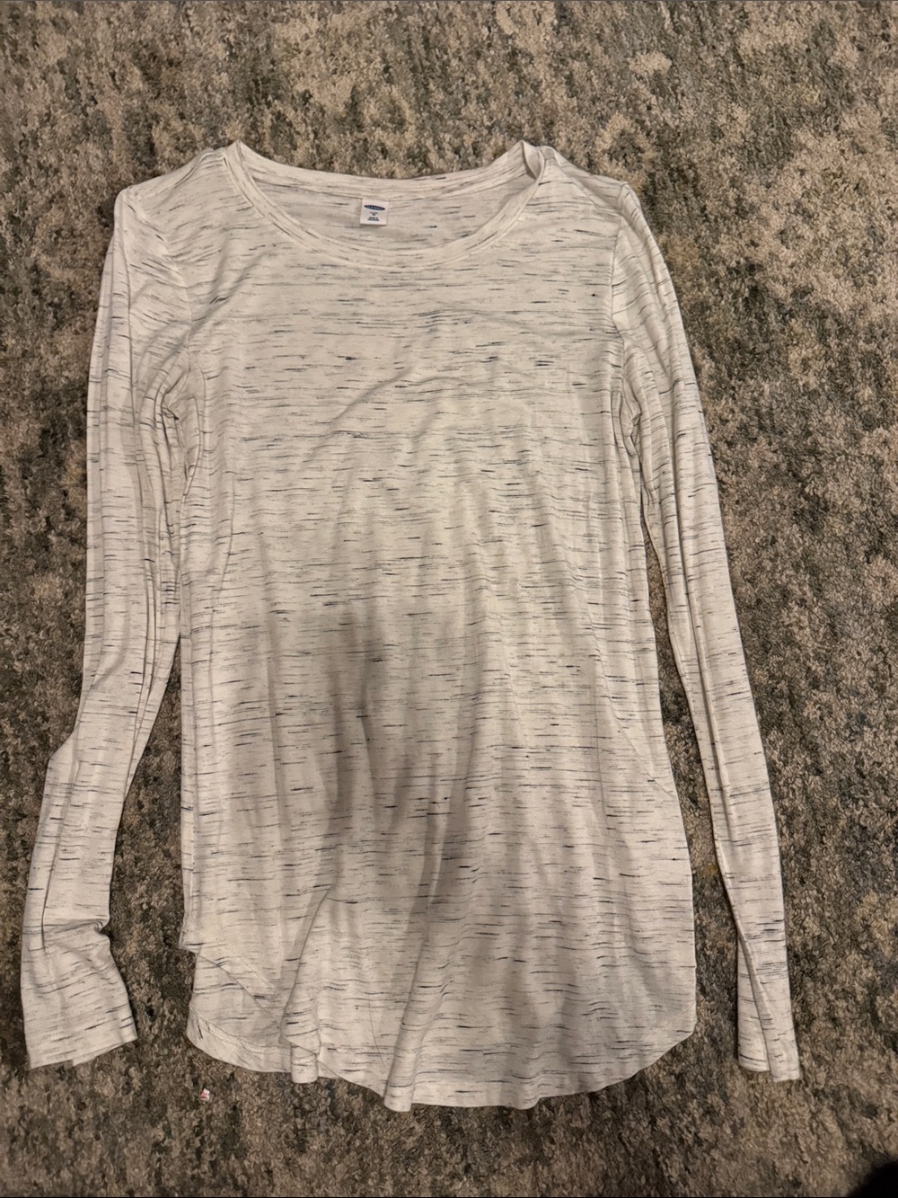 Light Gray Long-Sleeve Women's Crewneck Top